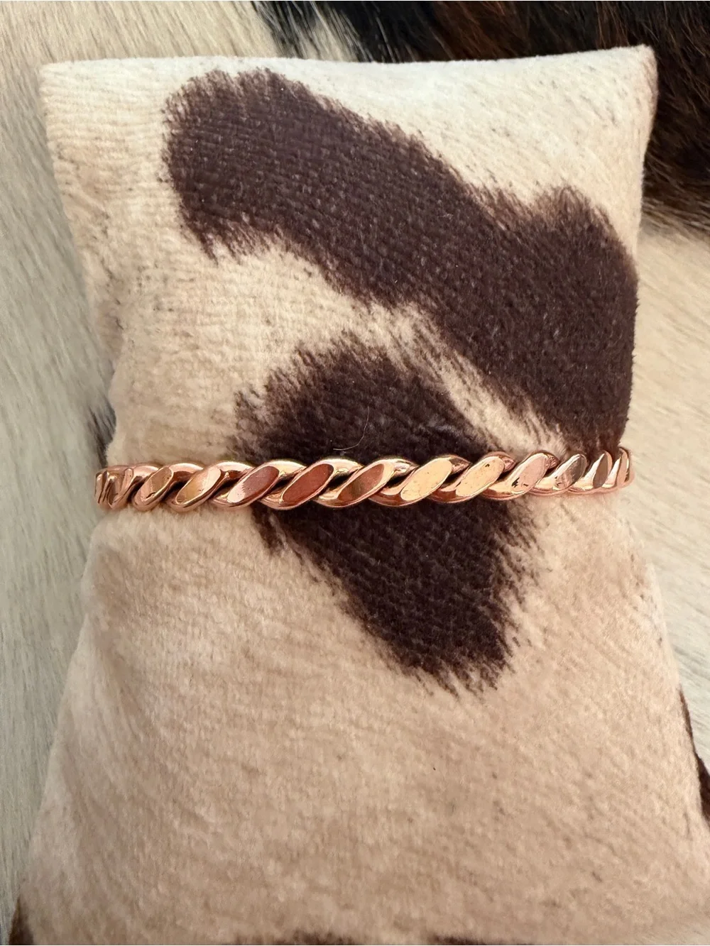 ❤️ UNISEX Native American Artisan Copper Braided Cuff ADJ 15.9 Grams New Mexico